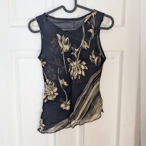 One-of-a-Kind Custom Floral Chiffon Tank